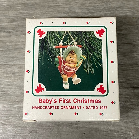 Hallmark Holiday Vintage 987 Handmade Hallmark Babys First